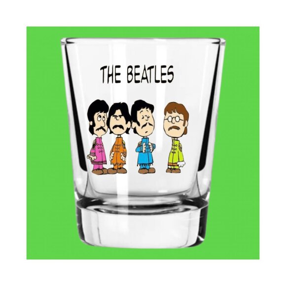 THE BEATLES/PEANUTS Character SHOT GLASS/ BOX SET - Picture 6 of 8